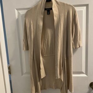 House Black market open flutter cardigan short sleeve size medium